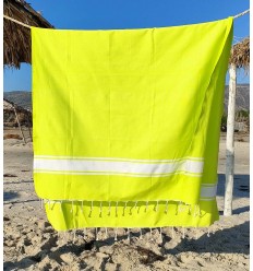 Beach towel chartreuse green