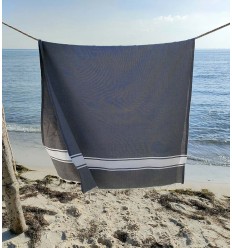 Beach towel flat medium gray