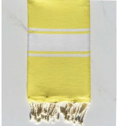 Fouta plate jaune citron