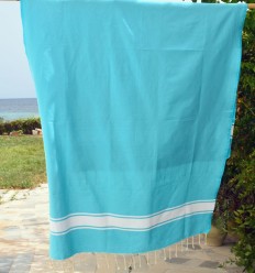 Fouta Plate bleu céleste