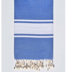 Fouta Plate bleu jean bande...