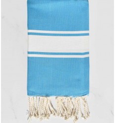 Fouta plate bleu caraibes