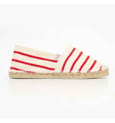 Red and Ecru Espadrille